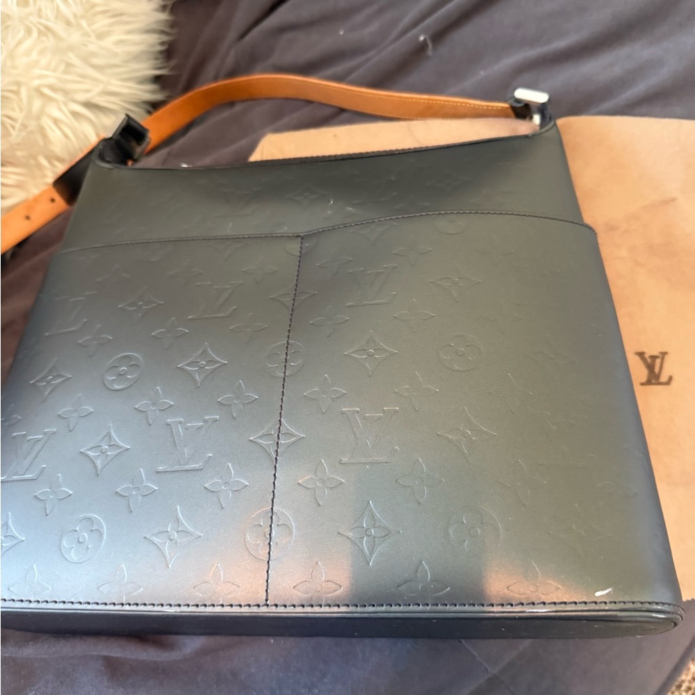 Louis Vuitton Black Embossed Monogram Shoulder Bag - Picture 3 of 3